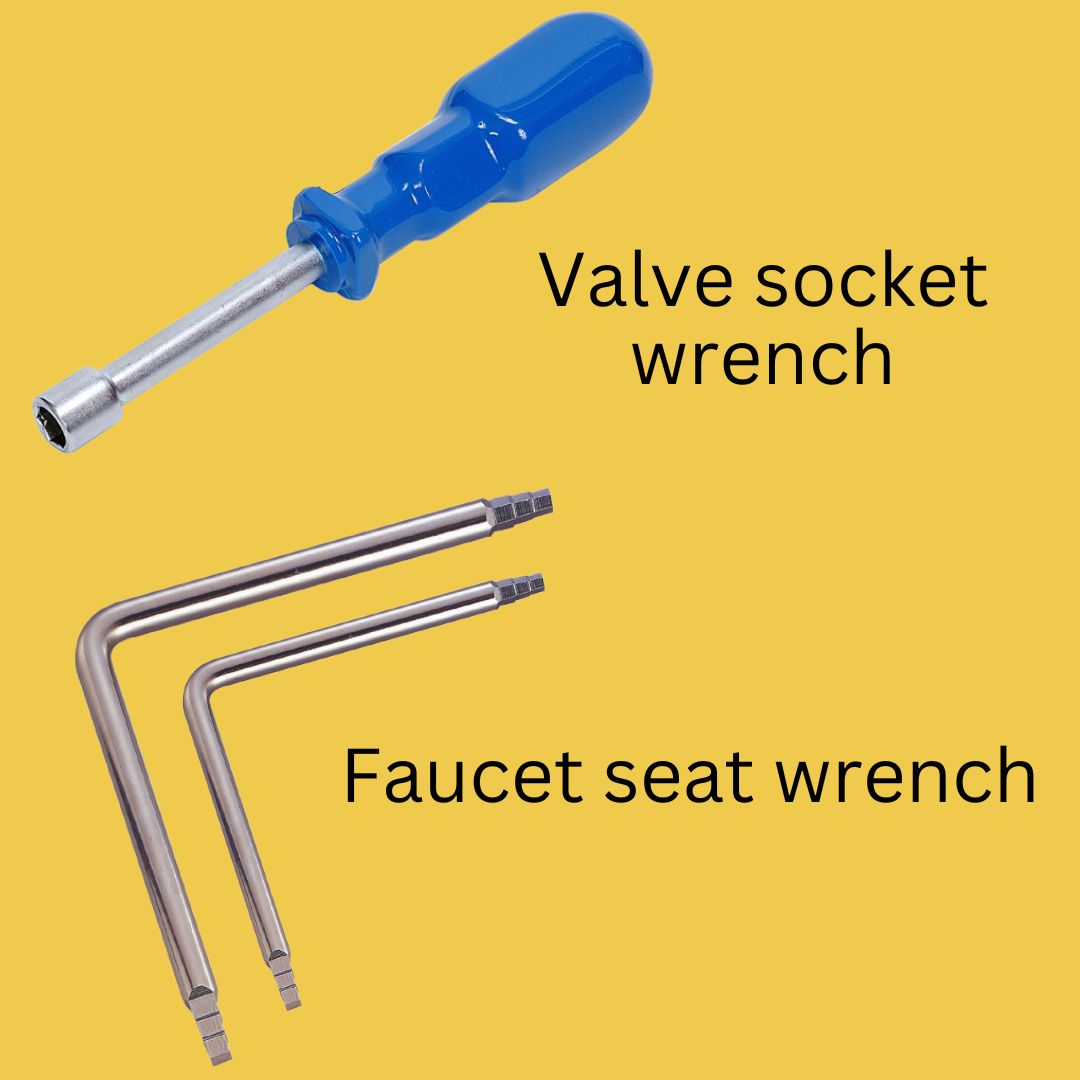 picture of a valve socket wrench and faucet seat wrench